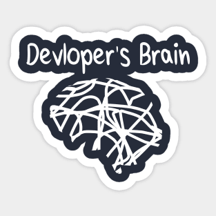 developer Brain Sticker
